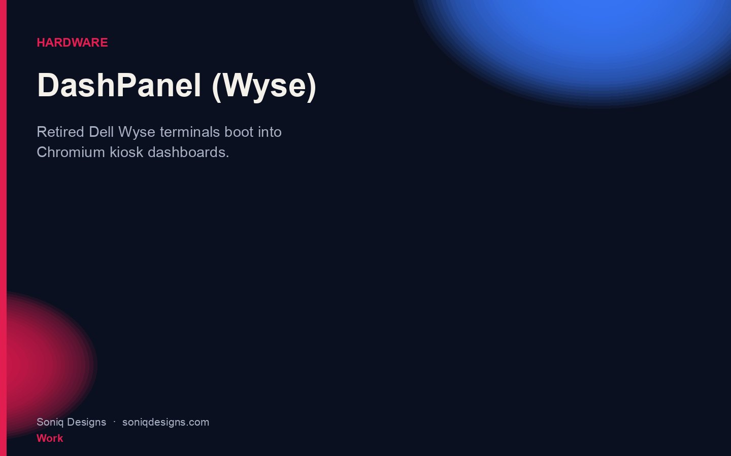 DashPanel (Wyse Terminal Repurpose)