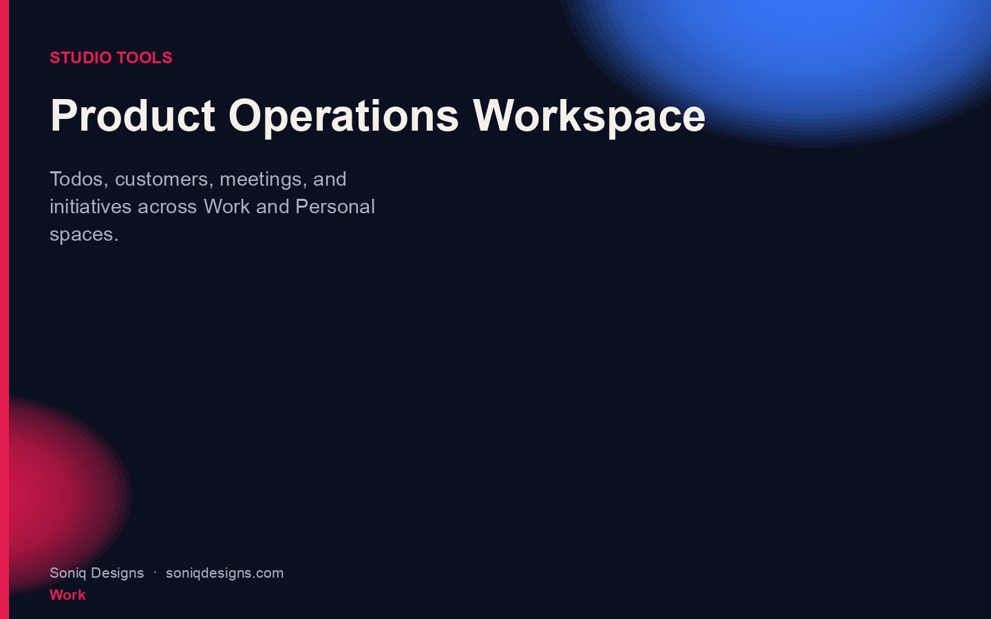 Product Operations Workspace