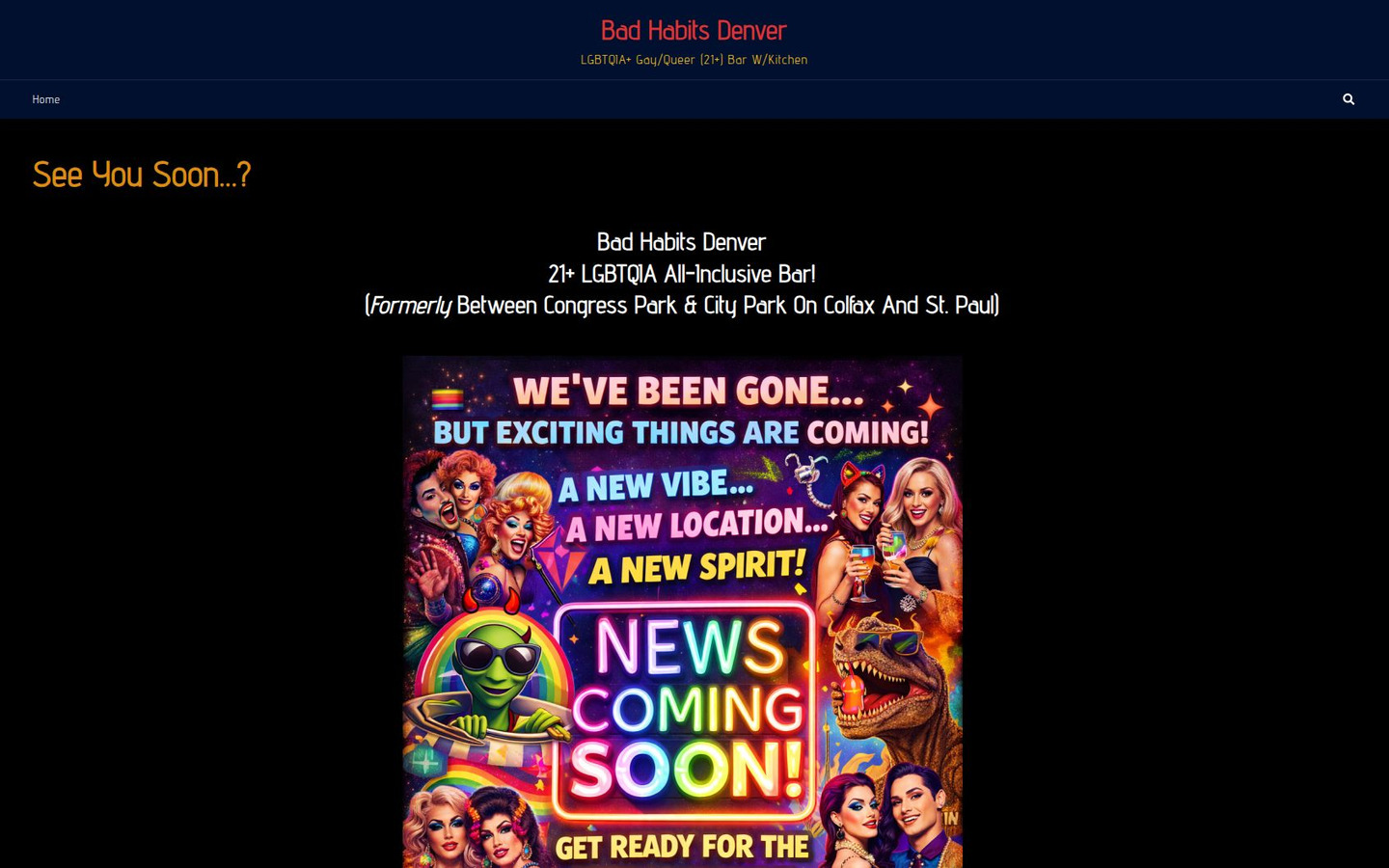 Homepage preview of Bad Habits Denver