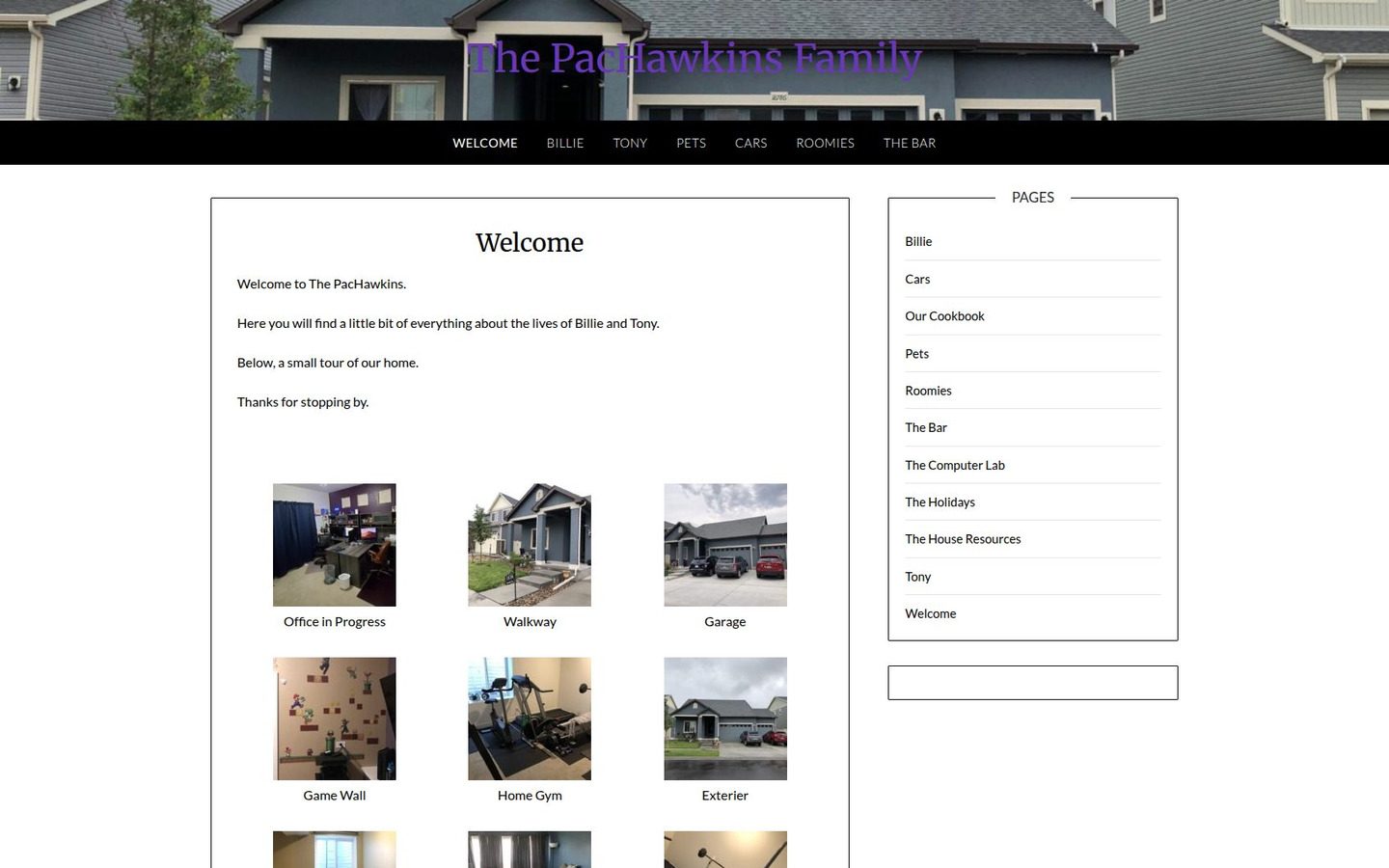 Homepage preview of The Pac Hawkins Family