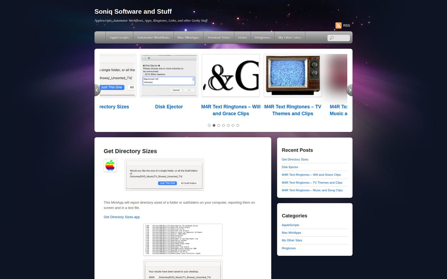 Homepage preview of Soniq.org